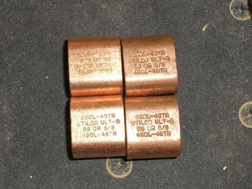 4 ULTU ULT-5 COPPER C CRIMPS Copper compression tap parallel connectors