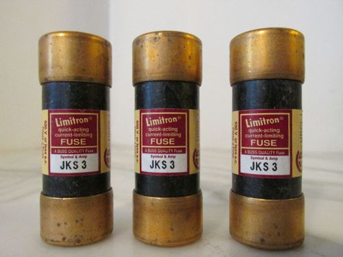 3 Buss Limitron JKS 3 Quick Acting Current Limiting Fuses HRCI-J