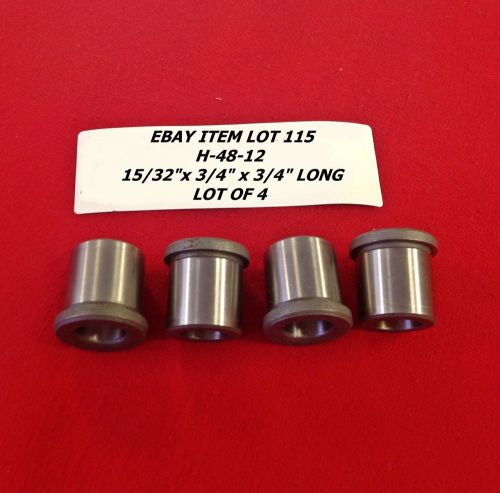 ACME H-48-12 Head Press Fit Shoulder Drill Bushings 15/32 x 3/4&#034; x 3/4&#034; Lot of 4