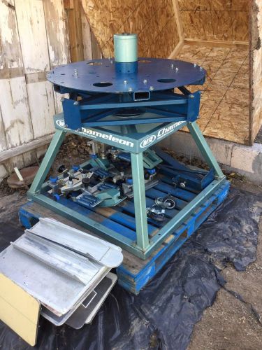 Manual  press m&amp;r chameleon 4 color 4 station for sale