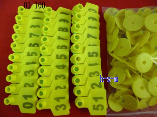 01---100 Number Animal Pig Sheep Use Ear Tag Livestock Tag