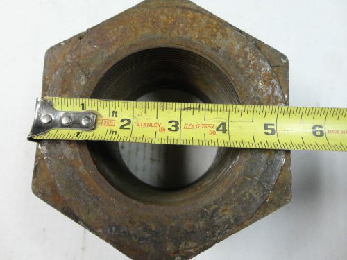 Large nut 5 1/4&#034; steampunk base door stop industrial alternative art book end