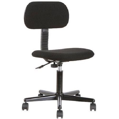 Chair Armless Computer Sleek Furniture Home Office School Black Fabric New