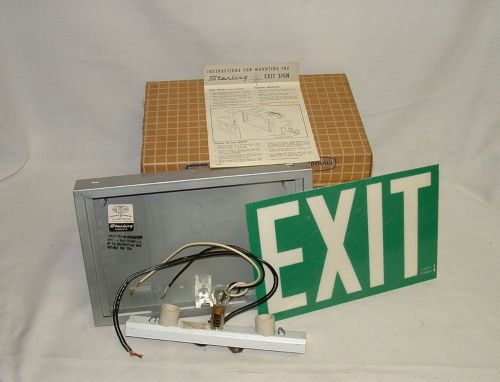 STERLING EXIDE GREEN EXIT LIGHTS NOS