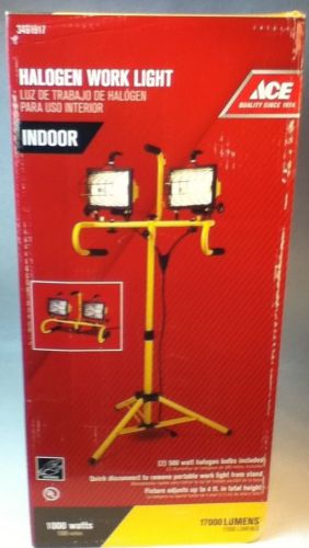 1000 Watt Double Head Halogen Portable Work Shop Stand Light Fixture L-13 401.Tk