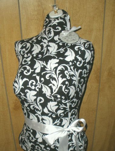 Decorative dress form Black damask countertop mannequin jewelry display sale