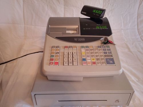 CASIO TE 2200 Cash Register + 5 Keys + Great Condition!!