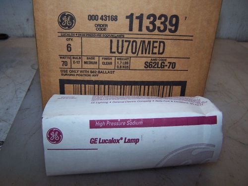 (4) LOT OF 4 NEW GE 70 WATT HIGH PRESSURE SODIUM LAMP LU70/MED