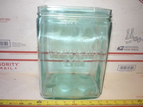 NICE OLD ANTIQUE DELCO GAS ENGINE GLASS EXIDE  BATTERY JAR