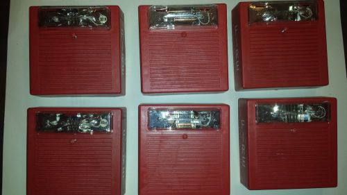 **NEW**  LOT OF 6  Wheelock UL Fire Alarm Strobe Red AS 2430W