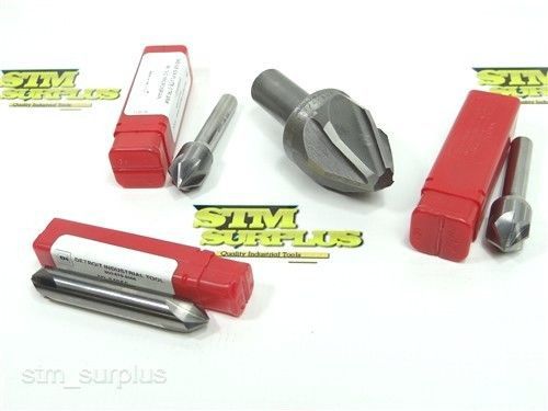 LOT OF 4 HSS &amp; CARBIDE COUNTERSINKS 1/2&#034; -90 DEGREES TO 1-1/2&#034; -30 DEGREES