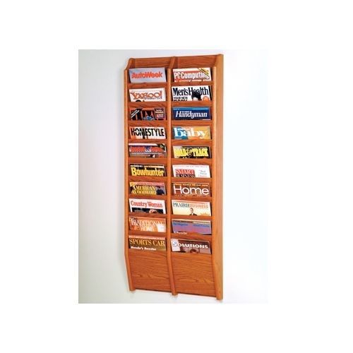 Wooden Mallet Cascade 20 Pocket Magazine Rack - MR4820MO