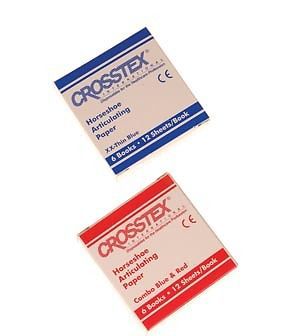 CROSSTEX ARTICULATING PAPER, X-THIN, BLUE, 12 SHEETS/BK, 12 BK/BX (SELLING 8 BX)