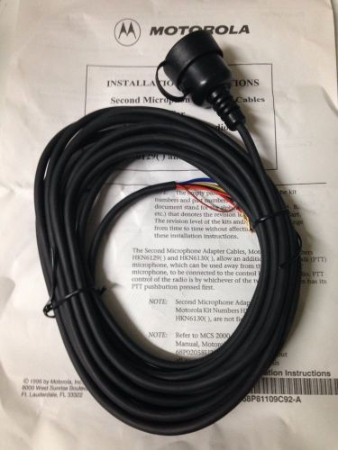 1 NOS MOTOROLA HKN6129A 17fT 2ND MIC FOR MCS2000 VHF UHF 800 RADIO