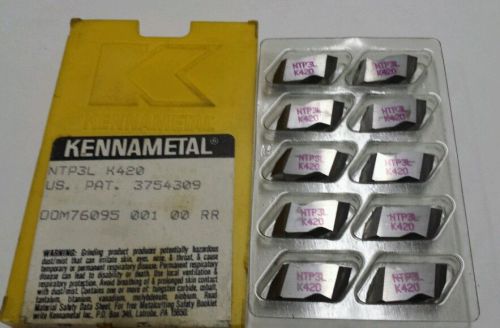 Kennametal NTP3L K420 Carbide threading inserts (1 package of 10) NEW