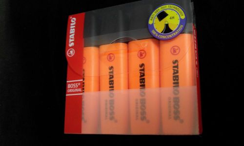 SET OF Stabilo Boss Original Highlighters PENS MARKER S 1 PACK Orange In Wallet