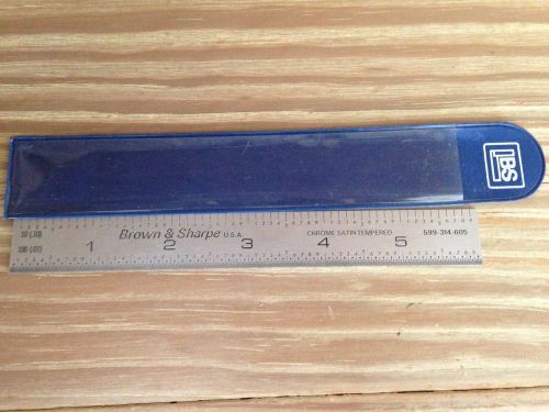 Vintage Brown &amp; Sharpe Ruler 599-314-1205 Crome Tempered 6&#034;