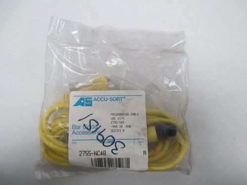 NEW ACCU-SORT 2755-NC48 BAR CODE ACCESSORY PROGRAMMING CABLE SER A D320277