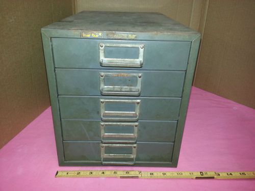 VNTG STEELMASTER INDUSTRIAL MACHINE GRAY FACTORY GARAGE ART STUDIO PARTS CABINET