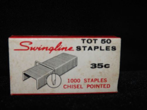 Swingline Tot 50 Staples 1000 Chisel Pointed