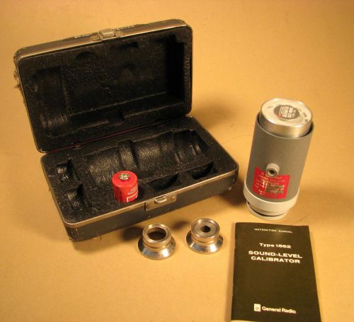 General Radio (GR) Model 1562 Sound Level Calibrator, Manual and Case