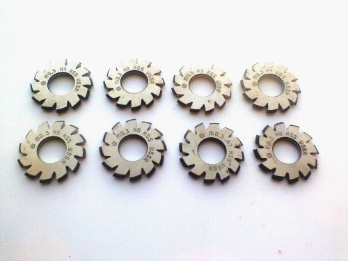 INVOLUTE GEAR CUTTER MODULE M0.3 HSS 8PCS Modulfraser Satz