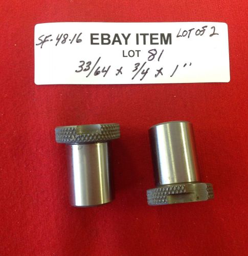 ACME SF-48-16 Slip-Fixed Renewable Drill Bushings 33/64 x 3/4 x 1&#034; Lot of 2 USA