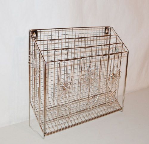 DESK ORGANIZER Metal Wire Silver File Document Standing Hanging Storage Office