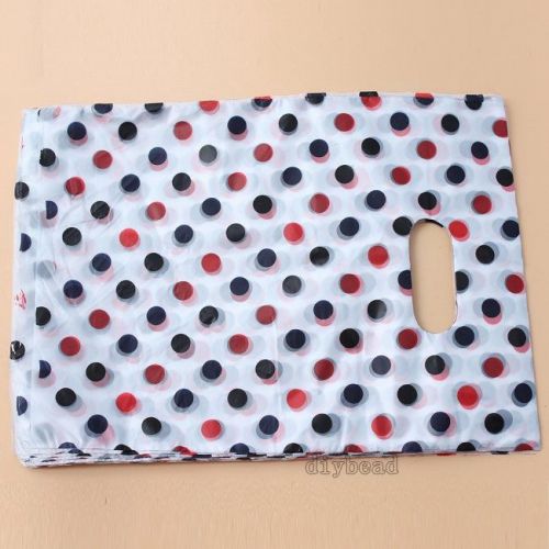 500x Bulk Colorful Dots Pattern Shopping Carrier Bags Boutique Gift Bag Handbag