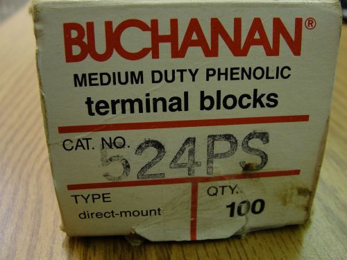 &#034;NEW&#034; BUCHANAN 524PS MEDIUM DUTY TERMINAL BLOCK 300 VOLTS MAX. (100 Pc)