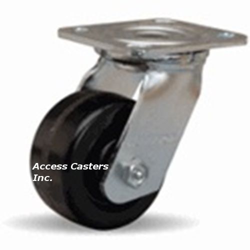 S-524-P 4&#034; x 2&#034; Hamilton Medium Duty Swivel Plate Caster, Phenolic Wheel