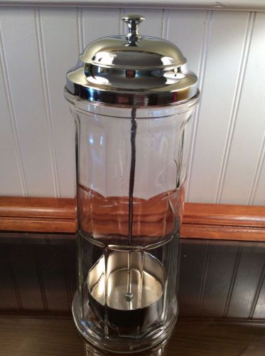 VTG.GEMCO GLASS DINER STYLE STRAW DISPENSER/HOLDER!!