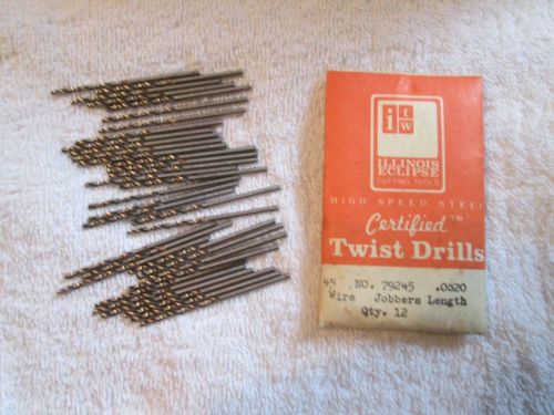 #79245 .0820&#034; Jobbers Twist Drill Bits 35 Total New