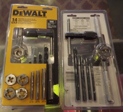 Dewalt dwa1452 14 pc sae fractional tap and die set - new for sale