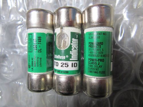 (3) Littelfuse JTD25ID 25A 600V Class J Fuses Buss LPJ-25SP NEW!!! Free Shipping