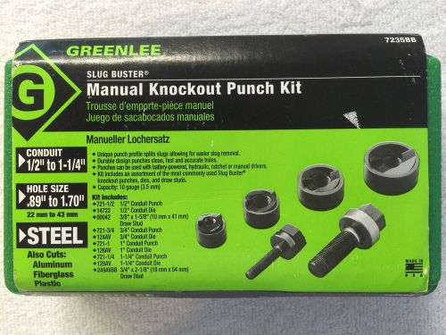 GREENLEE SLUG BUSTER MANUAL KNOCKOUT PUNCH KIT - 1/2&#034; TO 1-1/4&#034; CONDUIT - 7235BB