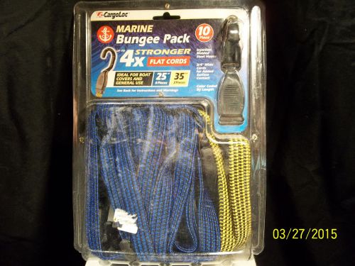 Cargoloc Marine Bungee Pack 10 Piece Flat Cords Straps #32417