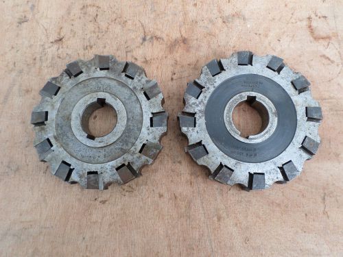 SLOT MASTER Pair of 6&#034; Adjustable Cutters #SM612158 1-1/2&#034; Arbor      Loc: P 2-5