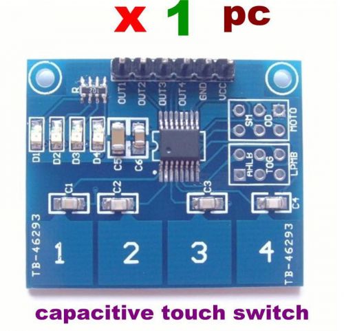 1pc x TTP224 4 channel digital touch capacitive touch switch sensor module
