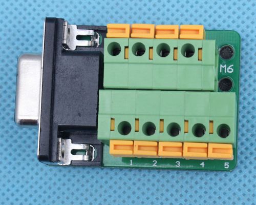 DB9-M6 Teeth Type Connector DB9 9Pin Female Adapter Terminal Module RS232