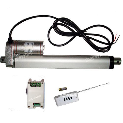 DC 12V Heavy Duty 10&#034; Stroke Linear Actuator&amp;Wireless Remote 220 Pound Max Lift