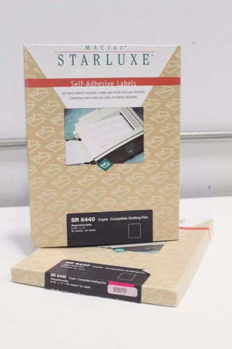 MacTac Starluxe Self-Adhesive Labels SR6440 Drafting Film 85-Sheets 8-1/2&#034;x11&#034;