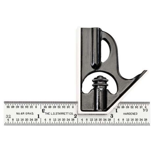 STARRETT 2 Piece Combination Square Set C11H-4-4R Blade Length 4&#039;&#039; Reversible