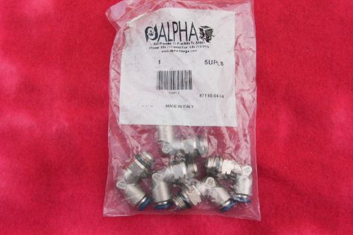 5 pcs metal male swivel elbow 1/4 x npt 1/4&#034;  push in fitting alpha # 5upl8 for sale