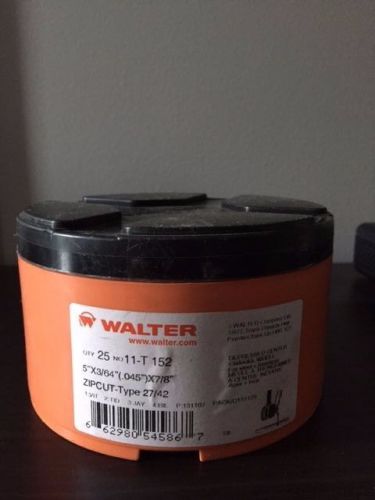 Walter 11-t 152, 5&#034; x 3/64&#034; x 7/8&#034; zipcut cut off wheels - 40 pk for sale