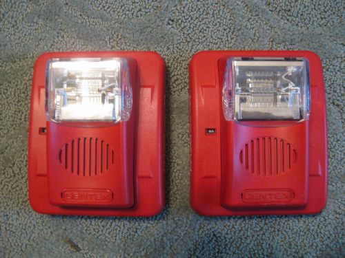 2 TWO GENTEX GEC24-15/75WR FIRE ALARM HORN STROBES