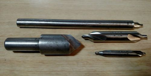 Countersink drill bit collection of 4 pieces: machinists tools for sale