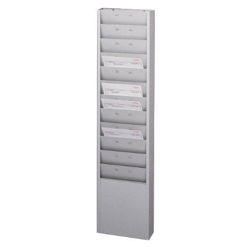 Buddy Products 12-Card Pocket Racks, Grey, 0826-1