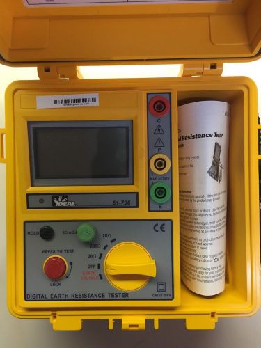 IDEAL 61-796 3-Pole Digital Earth Ground Resistance Tester