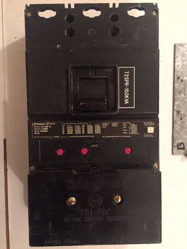 Westinghouse Tri-Pac LA3400PRF Circuit Breaker 200 Amp 3 Pole 600 VAC 5685D80G02